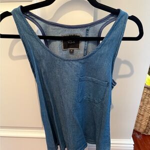 Rails Denim Blue Tank Top with Pocket